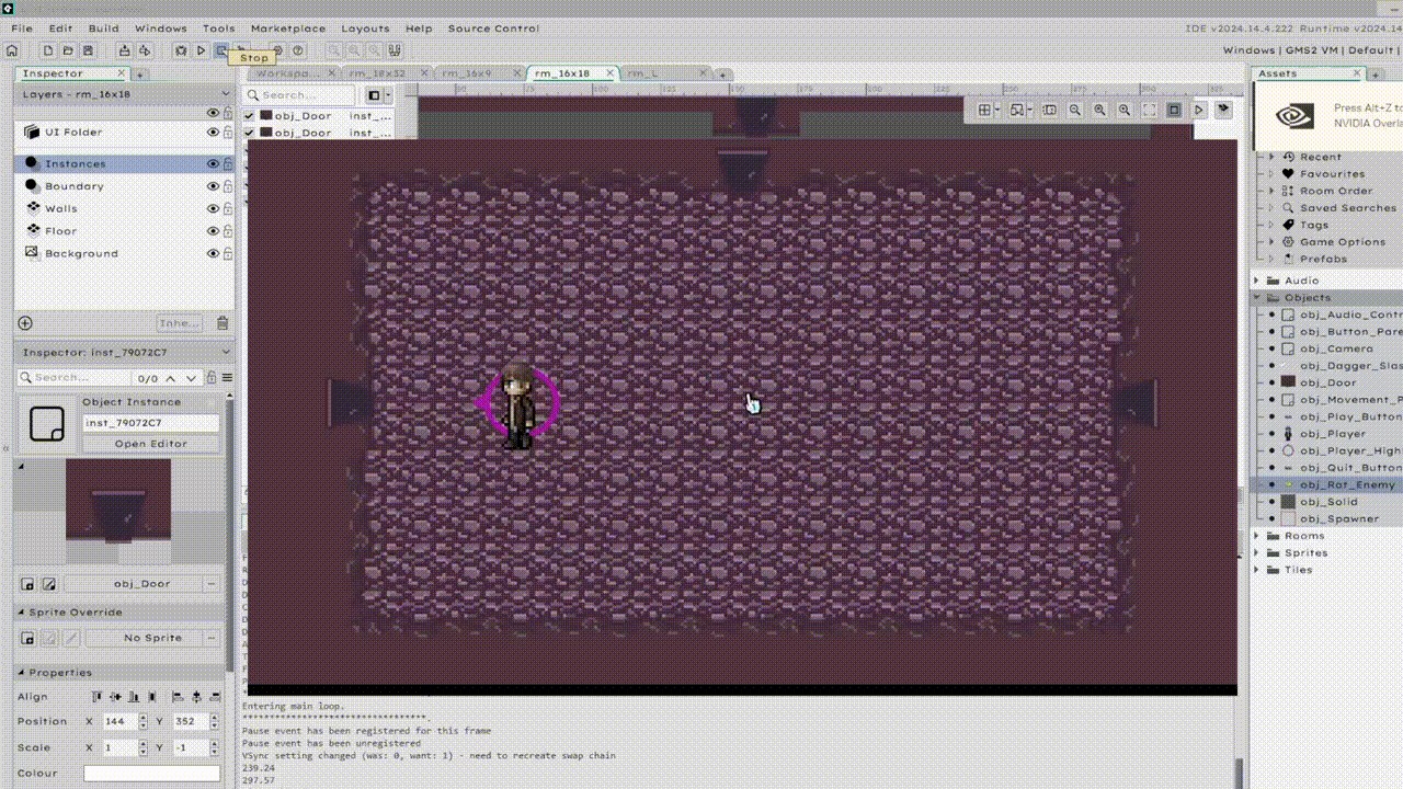 Soul Knife random dungeon generation in an early build